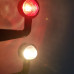 Ліхтар габаритів занесення причепа двоколірний під лампи кривий 13 см (комплект 2шт) (вир-во Туреччина)