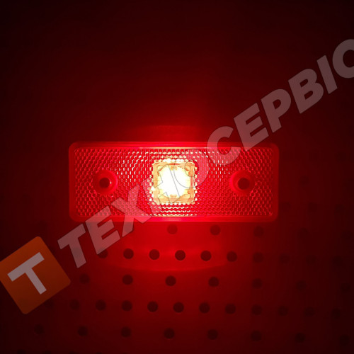 Фонарь габаритов 24v красный 4LED маркерный прицеп светодиодный (пр-во YUCERPLAST Турция)