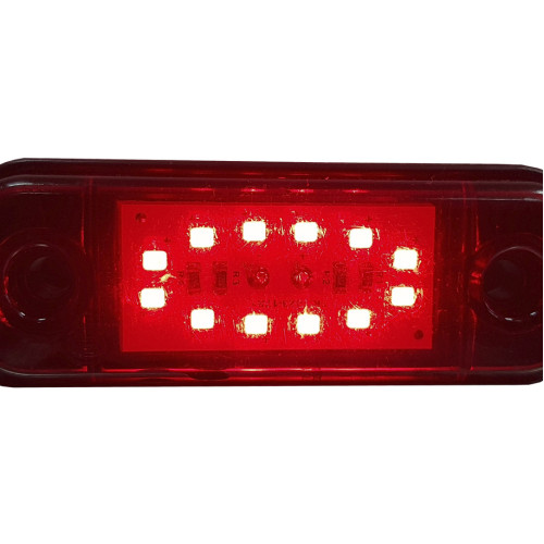 Marker light red 12-24v (12LED) (Turkey)
