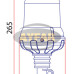 TR517-3 Проблисковий маячок помаранчовий 24v кріплення на шток (AYFAR Туреччина)