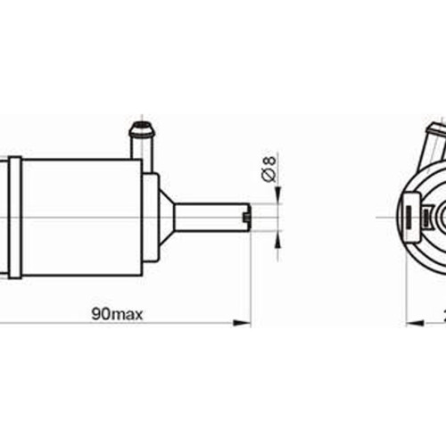 Windshield washer electric motor (pump) 24v KamAZ KrAZ MAZ motor 1124.5208100-04