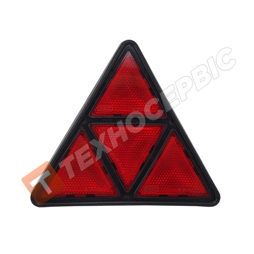 Фонарь светоотражатель красный треугольный (пр-во YUCEPLAST)