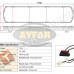 Световая панель проблесковая желтая 1192 мм AYFAR TR 104.11 Турция на крышу авто