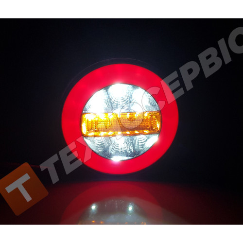 Ліхтар задній на причіп 12в неоновий тип "Гамбургер" круглий LED (вир-во YUCEPLAST Туреччина)