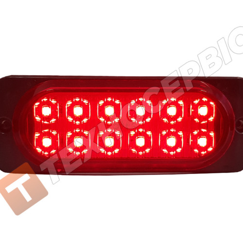 Фонарь габаритный 12-24v красный 6LED на светодиодах (производство Турция)
