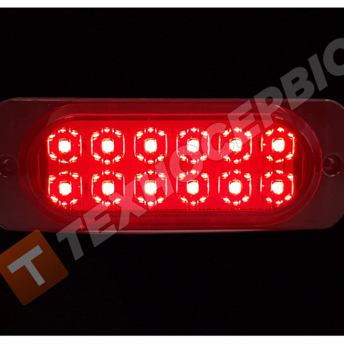 Фонарь габаритный 12-24v красный 6LED на светодиодах (производство Турция)
