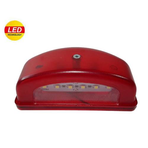 Number plate light diode 12-24v 6LED red (Turkey)