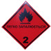 ADR 2 Наклейка знак небезпеки на бензовоз "ЛЕГКОЗАЙМИСТІ РІДИНИ 2" розмір 250*250мм