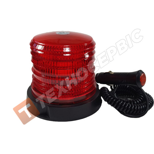 RD 204-30В Проблисковий Маячок,червоний, світлодіодний LED,12-24 Вольт (мигалки) магнітне кріплення Туреччина 30 діодів