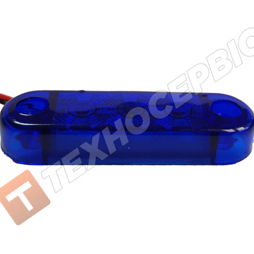 Фонарь габаритов 12-24v синий 3LED маркерный светодиодный прицепа (пр-во FR Турция)