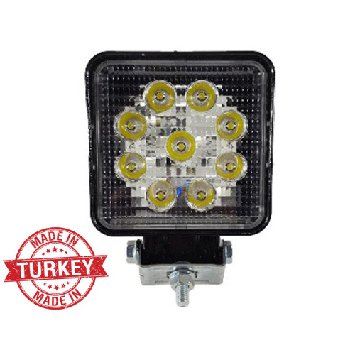 Світлодіодна LED фара 27W 9 діодів дальнє світло (Туреччина)