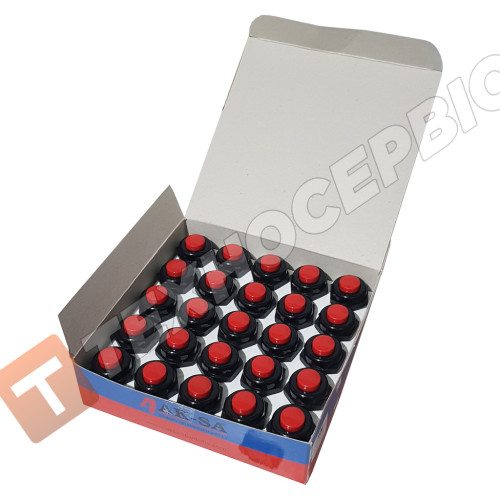 Push button red M22 (for screws) without fixing (Turkey)