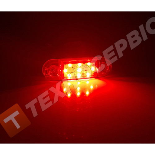 Фонарь габаритный красный 24v (9LED) (Турция)