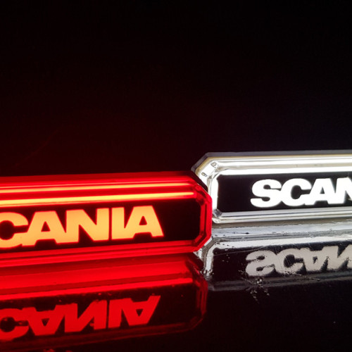 Red SCANIA neon lamp