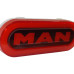 Red MAN neon lantern