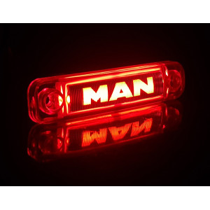 Red MAN neon lantern