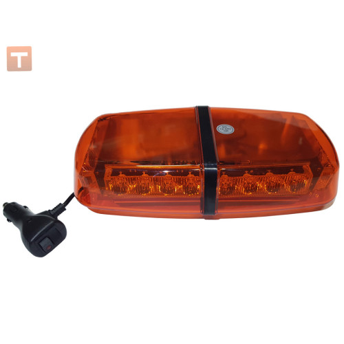 Panel of light flashing orange 24LED 300mm on the roof of a car with magnetic fastening