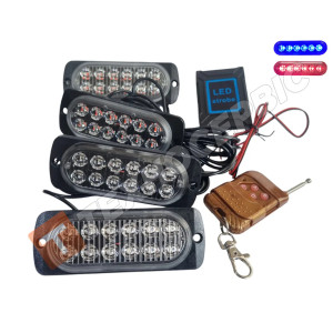 Red-blue stroboscope in the grille of the car 48 LED 12v