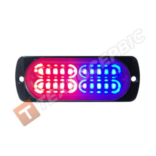 Red-blue stroboscope in the grille of the car 20LED module