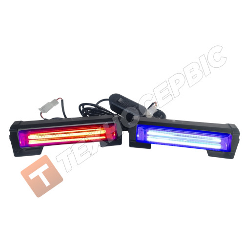 Stroboscope red-blue LED universal 2pcs 20W (LEDs COB)