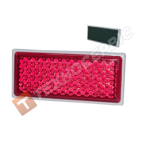 Cвітловідбивач червоний катафот 76 х 34 мм на клеючій плівці