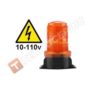 RD214 Проблисковий маячок жовтогарячий 36LED 10-110v стаціонарне кріплення (Туреччина)