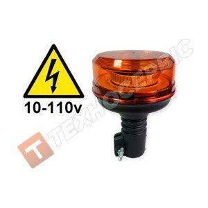 Маячок проблисковий оранжевий 12-110v кріплення на шток 36 LED EMIR Туреччина (тип Socket безпровідне з'єднання)